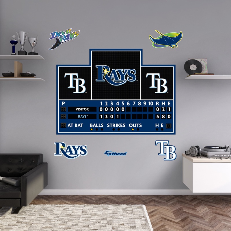 Tampa Bay Rays – RealBig Scoreboard Collection – Official MLB – Reusable Vinyl Wall Decals