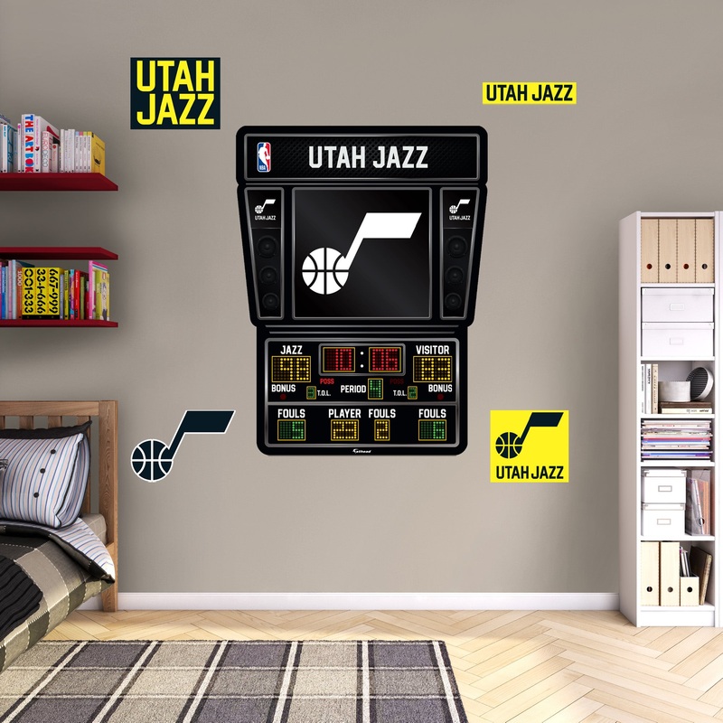 Utah Jazz – RealBig Scoreboard Collection – Official NBA – Reusable Vinyl Wall Decals