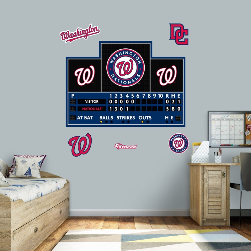 Washington Nationals – RealBig Scoreboard Collection – Official MLB – Reusable Vinyl Wall Decals