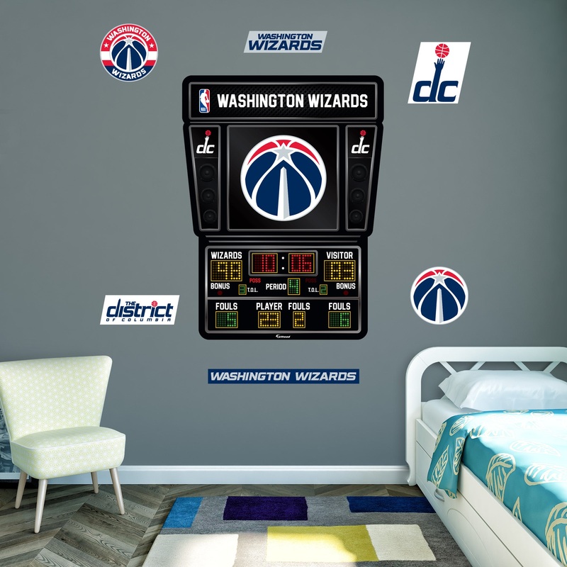 Washington Wizards – RealBig Scoreboard Collection – Official NBA – Washington Wizards – Reusable Vinyl Wall Decals