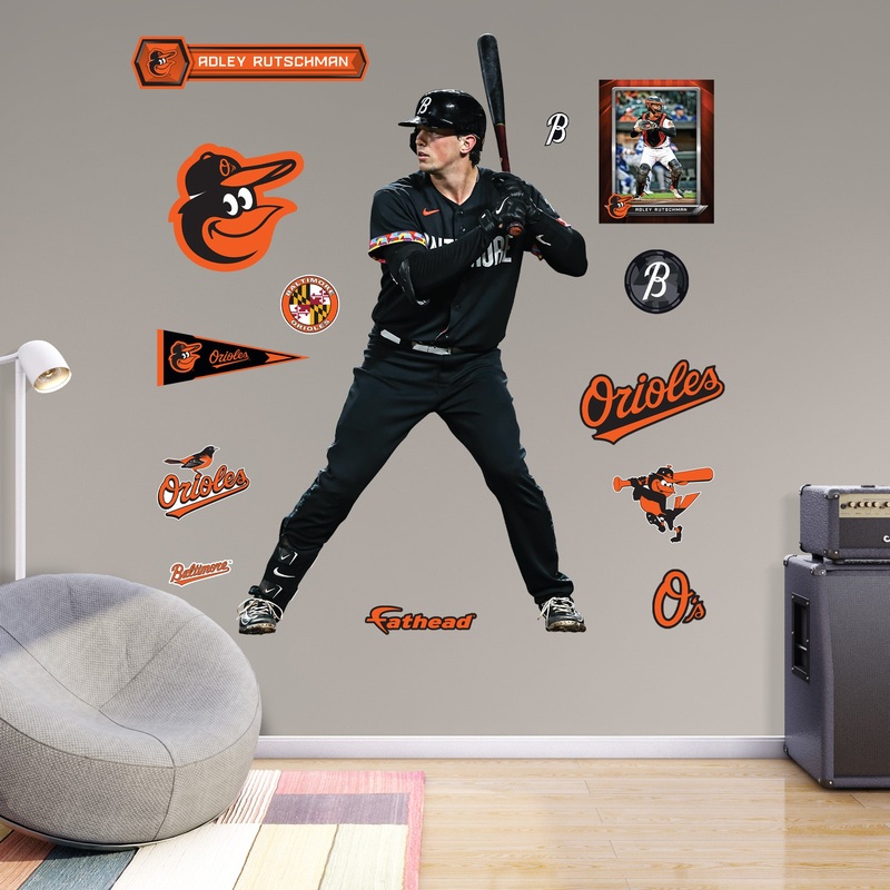 Adley Rutschman – RealBig City Connect Collection – Official MLB – Baltimore Orioles – Reusable Vinyl Wall Decals