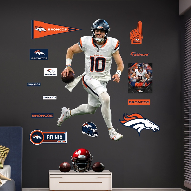 Denver Broncos – RealBig Bo Nix Collection – Official NFL – Reusable Vinyl Wall Decals