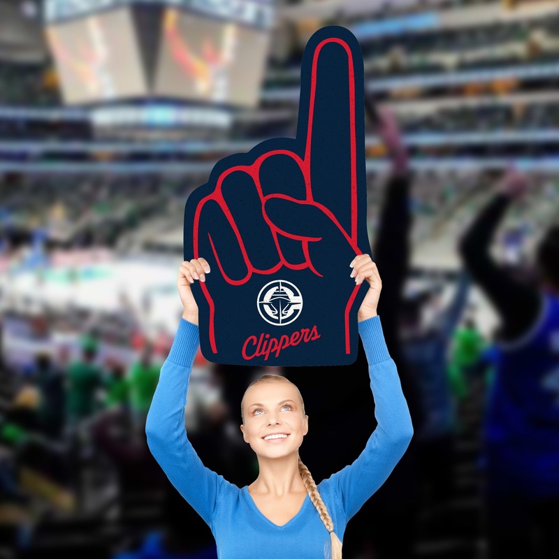 Foam Finger – Big Head – Official NBA – Los Angeles Clippers – Foam Core Cutout