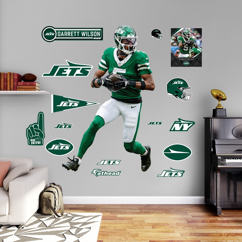 Garrett Wilson – RealBig Collection – Official NFL – New York Jets – Reusable Vinyl Wall Decals