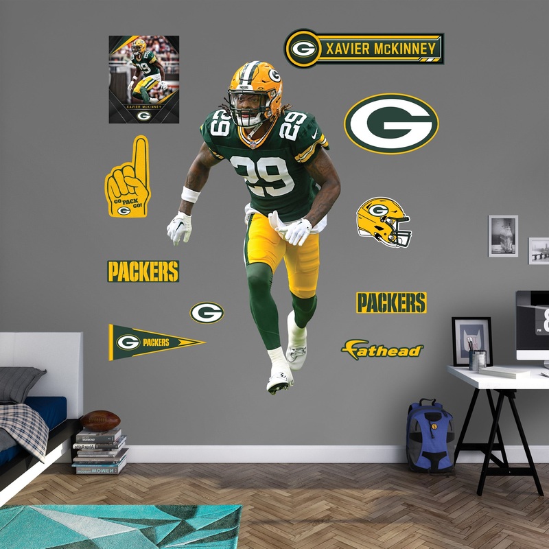 Green Bay Packers – RealBig Xavier McKinney Collection – Official NFL – Reusable Vinyl Wall Decals