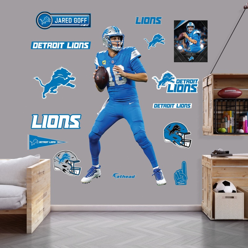 Jared Goff – RealBig Collection – Official NFL – Detroit Lions – Reusable Vinyl Wall Decals #2