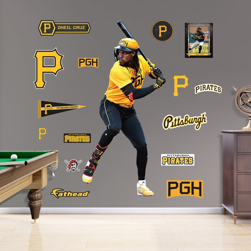 Oneil Cruz – RealBig City Connect Collection – Official MLB – Pittsburgh Pirates – Reusable Vinyl Wall Decals