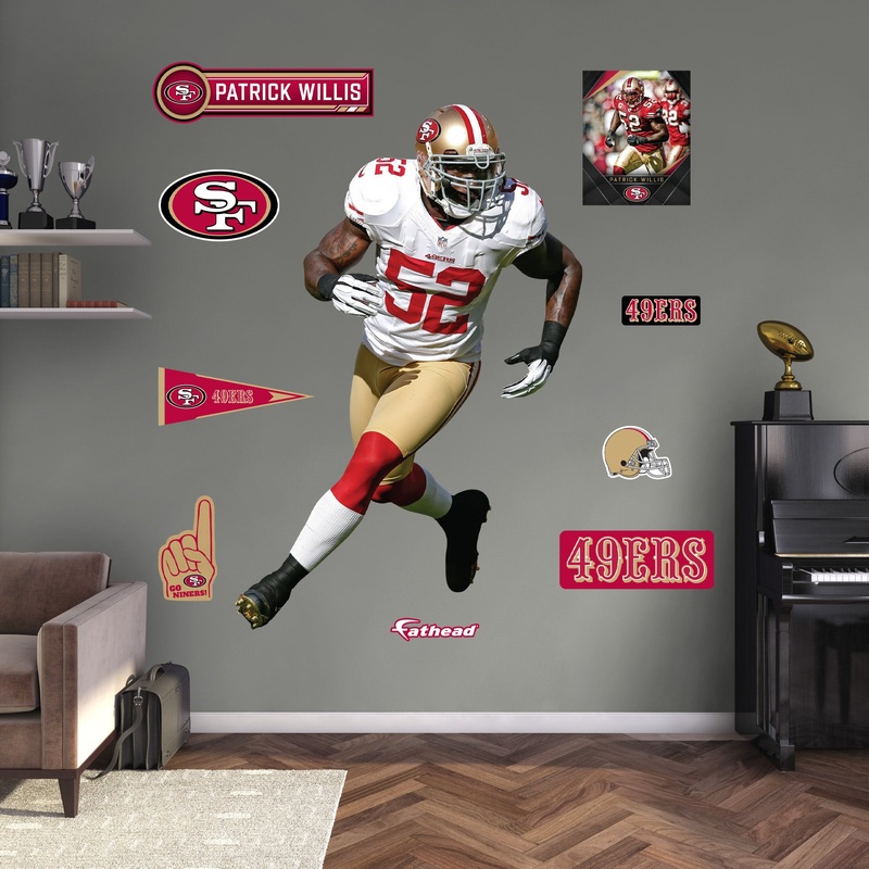 Patrick Willis Legend – RealBig Collection – Official NFL – San Francisco 49ers – Reusable Vinyl Wall Decals