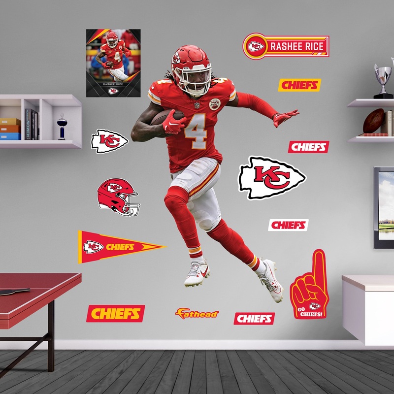 Rashee Rice – RealBig Collection – Official NFL – Kansas City Chiefs – Reusable Vinyl Wall Decals #2