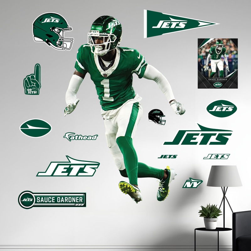 Sauce Gardner – RealBig Collection – Official NFL – New York Jets – Reusable Vinyl Wall Decals #2