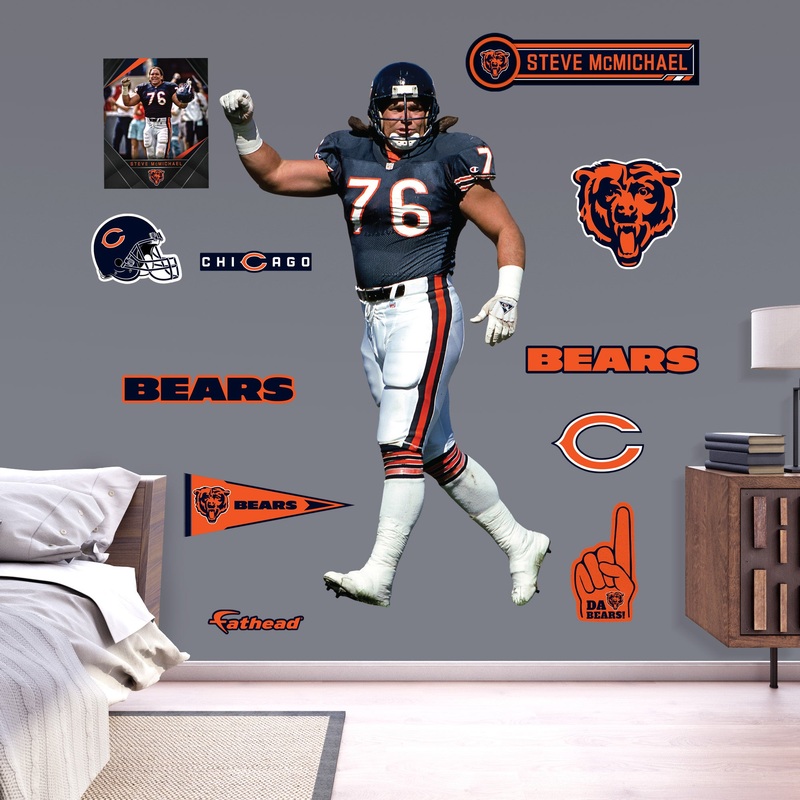 Steve McMichael – RealBig Legend Collection – Official NFL – Chicago Bears – Reusable Vinyl Wall Decals