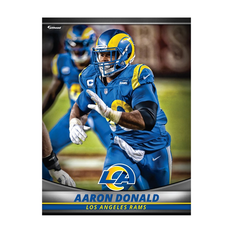 Aaron Donald – GameStars Series – Peel & Stick Poster – Official NFL – Los Angeles Rams – Reusable Vinyl Wall Decal