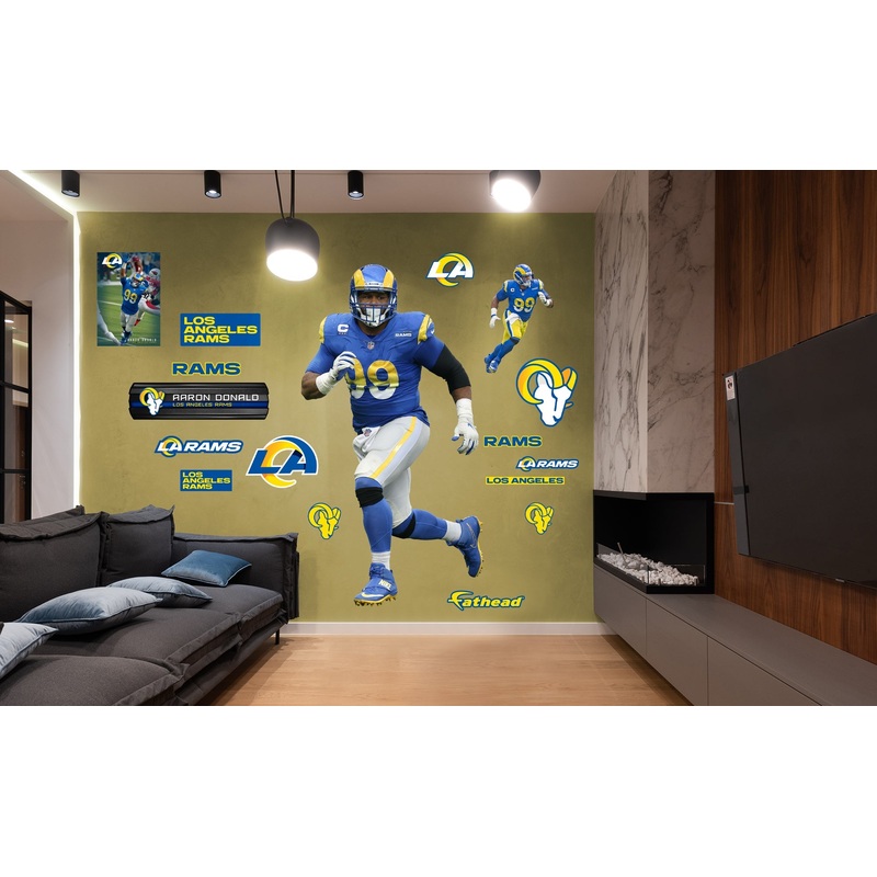 Aaron Donald – RealBig Collection – Official NFL – Los Angeles Rams – Reusable Vinyl Wall Decals #2