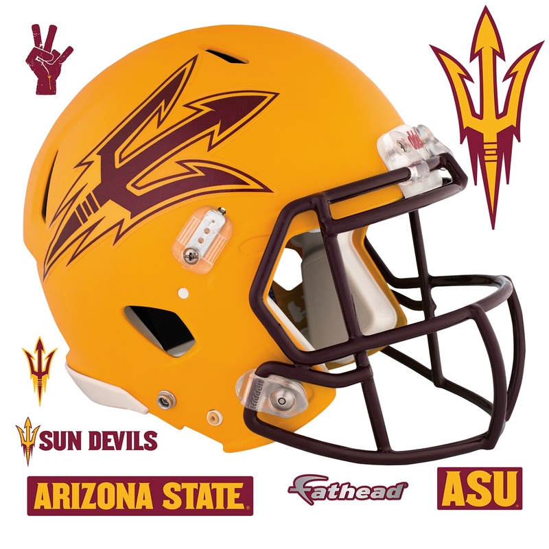 Arizona State Sun Devils – RealBig Gold Helmet Collection – Official NCAA – Arizona State University – Reusable Vinyl Wall Decals