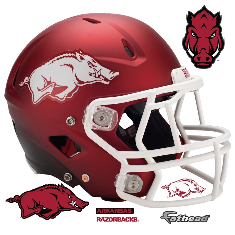 Arkansas Razorbacks – RealBig Red Helmet Collection – Official NCAA – University of Arkansas – Reusable Vinyl Wall Decals