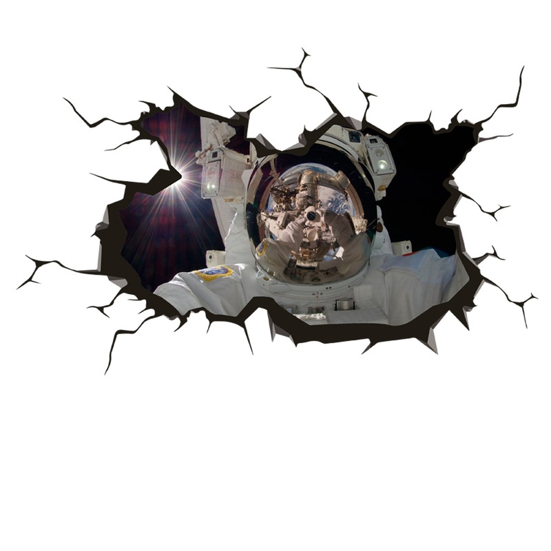 Astronaut View Instant Window        –   Removable     Adhesive Decal