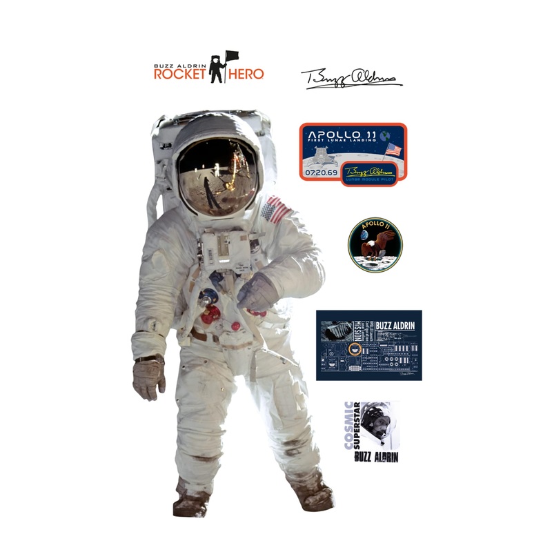 Buzz Aldrin Astronaut – RealBig Astronaut Collection – Official NASA – Reusable Vinyl Wall Decals