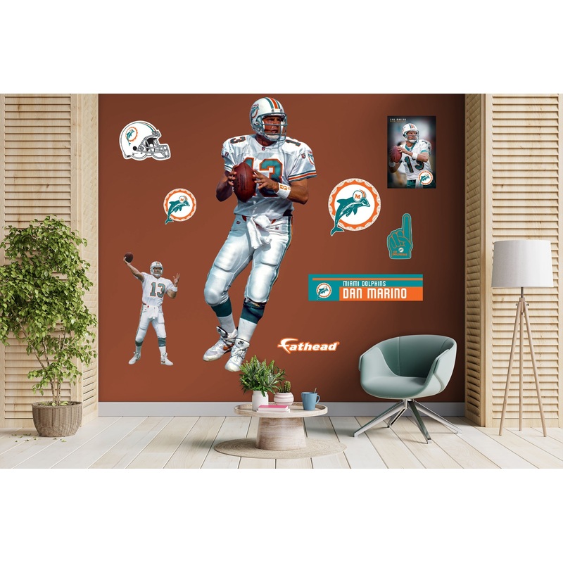 Dan Marino – RealBig Legend Collection – Official NFL – Miami Dolphins – Reusable Vinyl Wall Decals