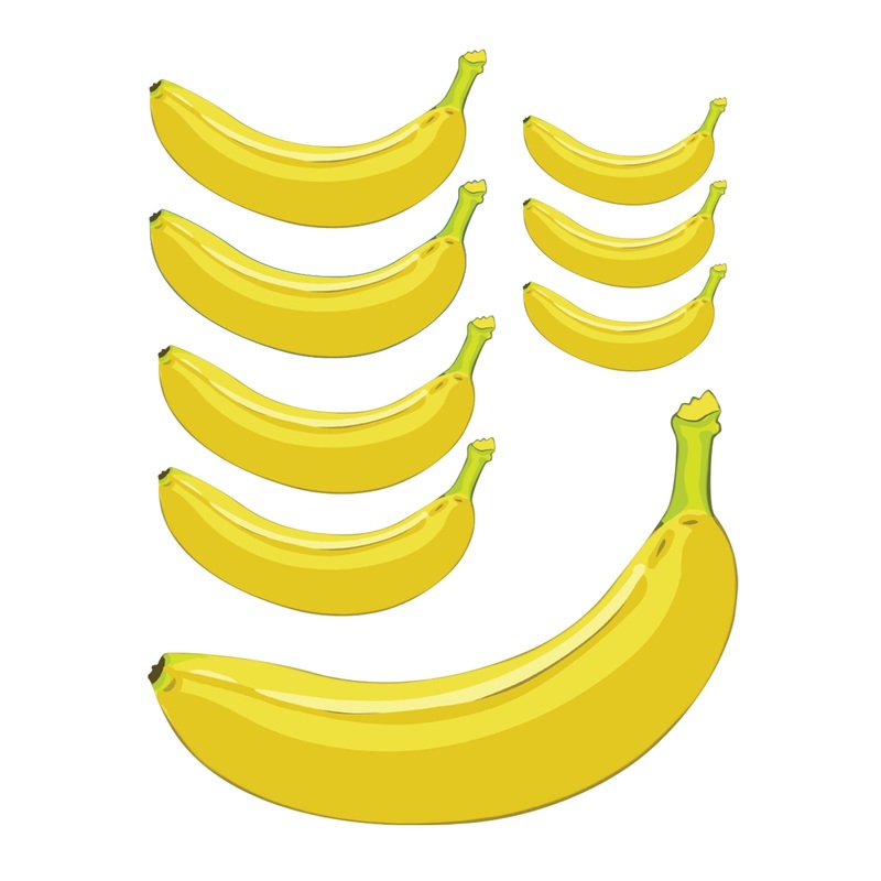 Foods: Banana Illustrated Collection        –   Removable     Adhesive Decal