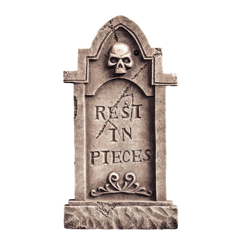 Halloween: Tombstone Rest in Pieces        –   Removable     Adhesive Decal