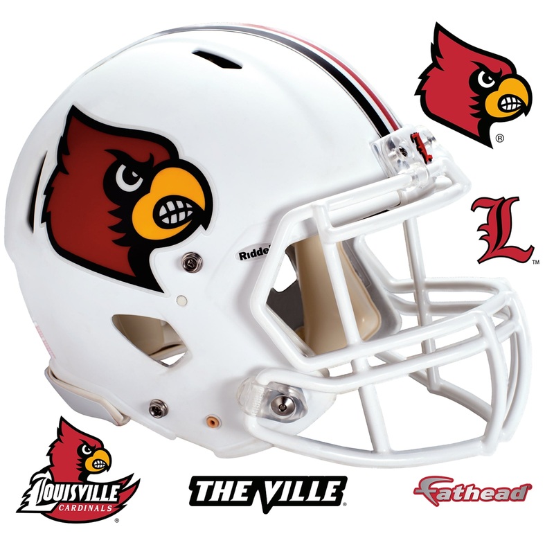 Louisville Cardinals – RealBig Helmet Collection – Official NCAA – University of Louisville – Reusable Vinyl Wall Decals