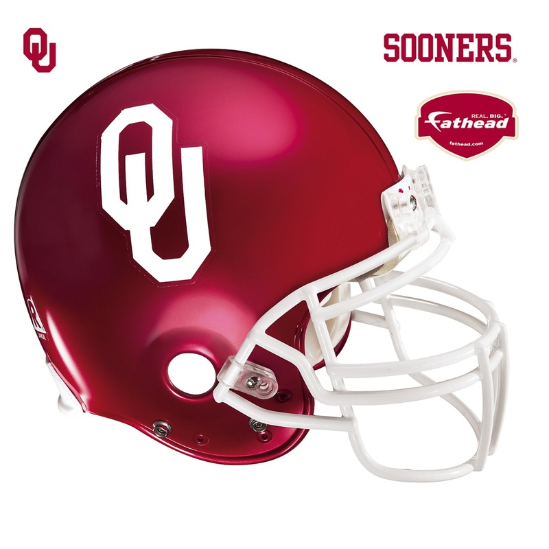 Oklahoma Sooners – RealBig Helmet Collection – Official NCAA – University of Oklahoma – Reusable Vinyl Wall Decals