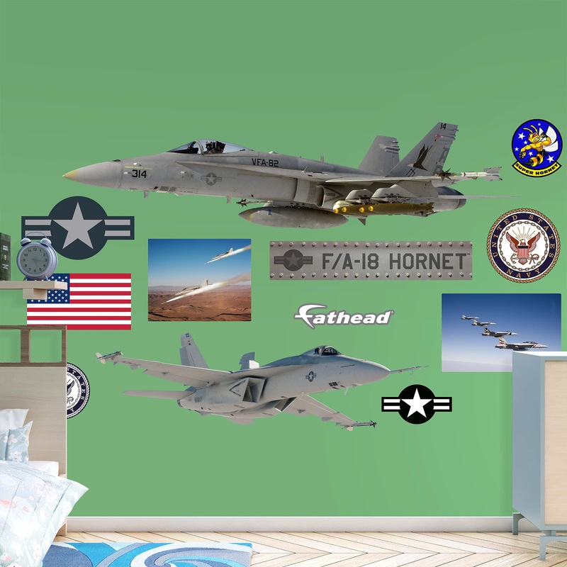 U.S. Navy: F-18 Hornet Icon        – Officially Licensed Navy Removable     Adhesive Decal
