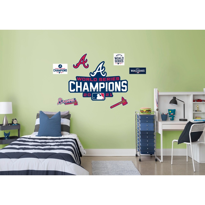 Atlanta Braves – RealBig 2021 World Series Champions Logo Collection – Official MLB – Reusable Vinyl Wall Decals