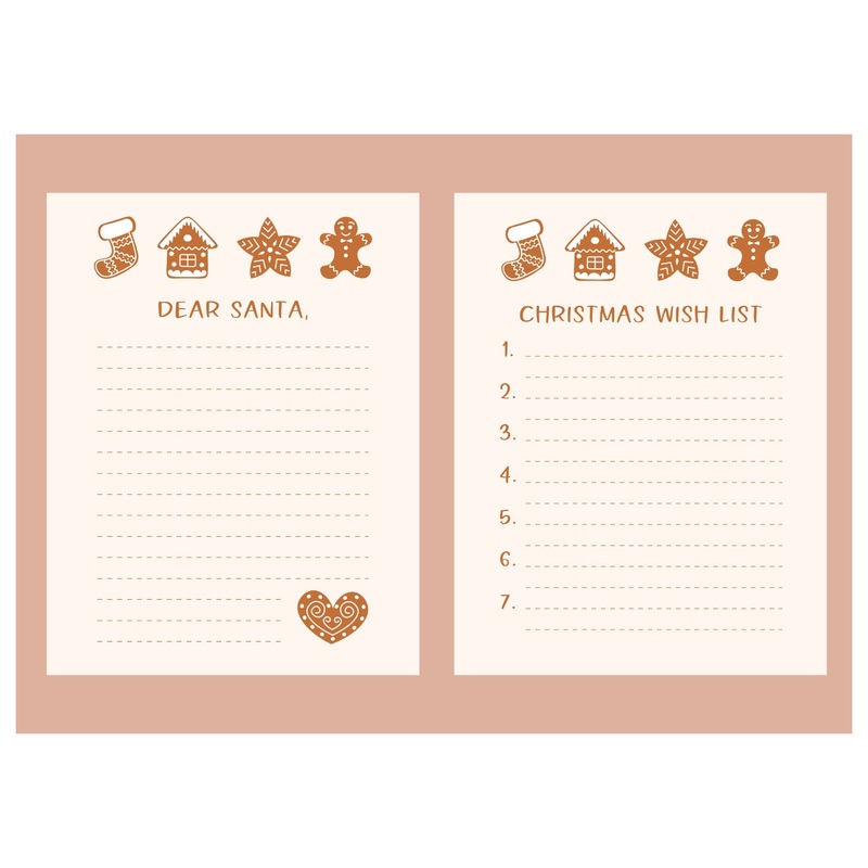 Christmas: Christmas Wish List Dry Erase – Removable Adhesive Decal