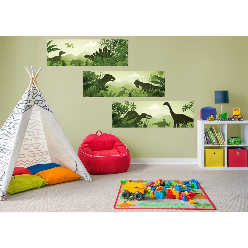 Dinosaur:  Green Dino Collection        –   Removable     Adhesive Decal