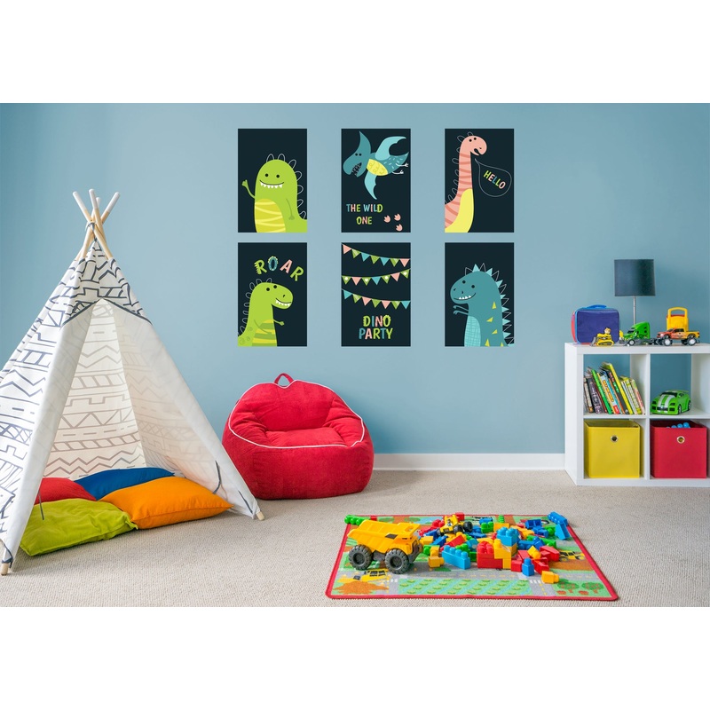 Dinosaur:  The Wild One Collection        –   Removable     Adhesive Decal