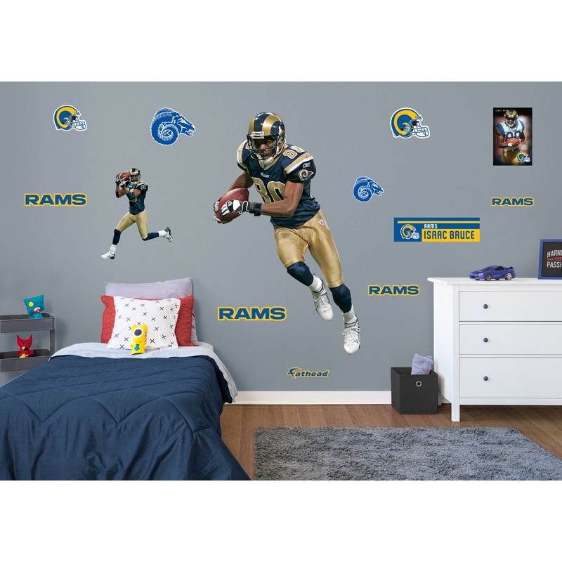 Isaac Bruce Legend – RealBig Collection – Official NFL – St. Louis Rams – Reusable Vinyl Wall Decals