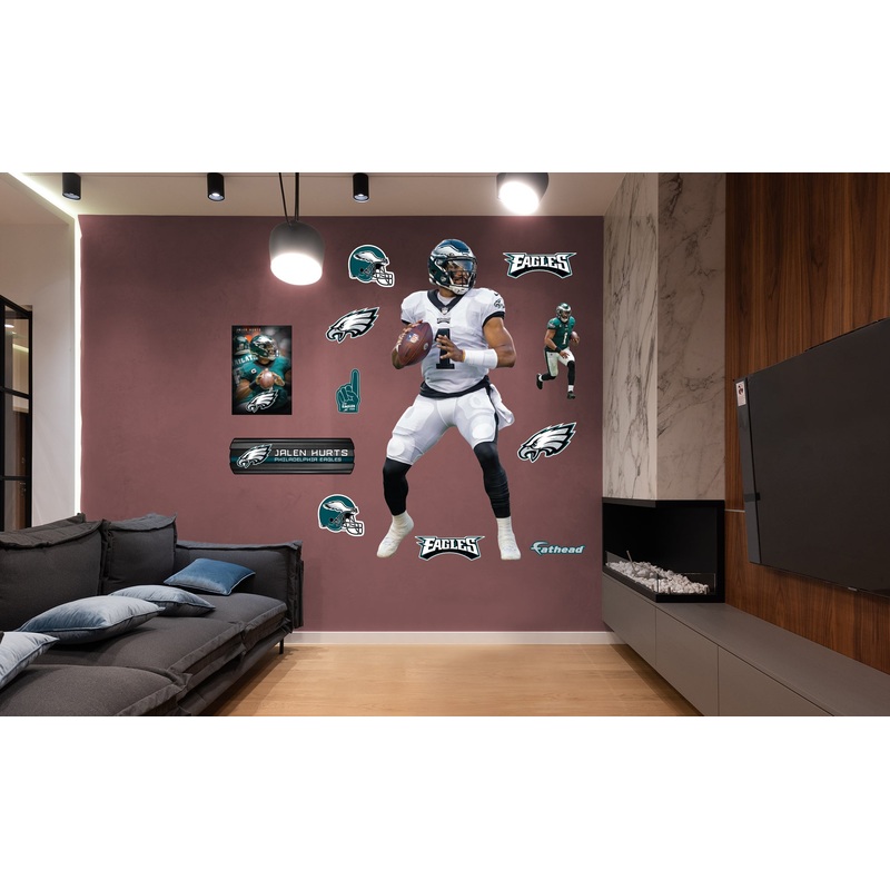 Jalen Hurts – RealBig Away Collection – Official NFL – Philadelphia Eagles – Reusable Vinyl Wall Decals