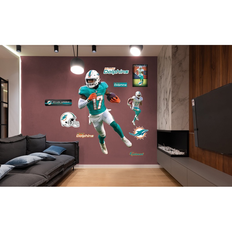 Jaylen Waddle – RealBig Collection – Official NFL – Miami Dolphins – Reusable Vinyl Wall Decals #1
