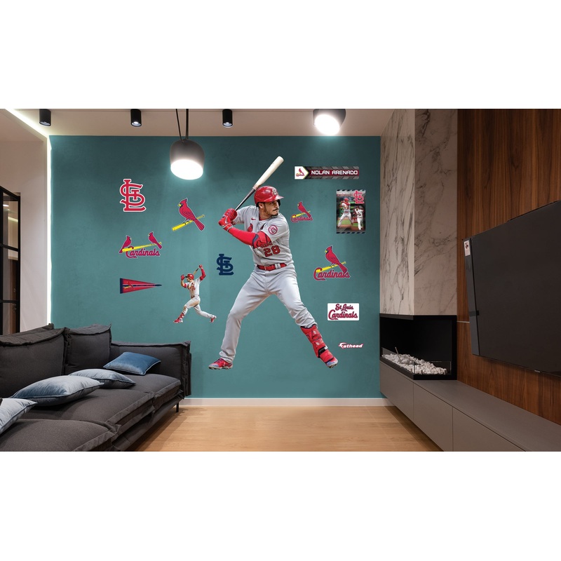 Nolan Arenado – RealBig Collection – Official MLB – St. Louis Cardinals – Reusable Vinyl Wall Decals