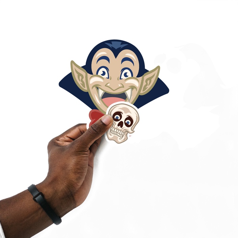 Sheet of 5 -Halloween: Only Heads Minis – Removable Adhesive Decal