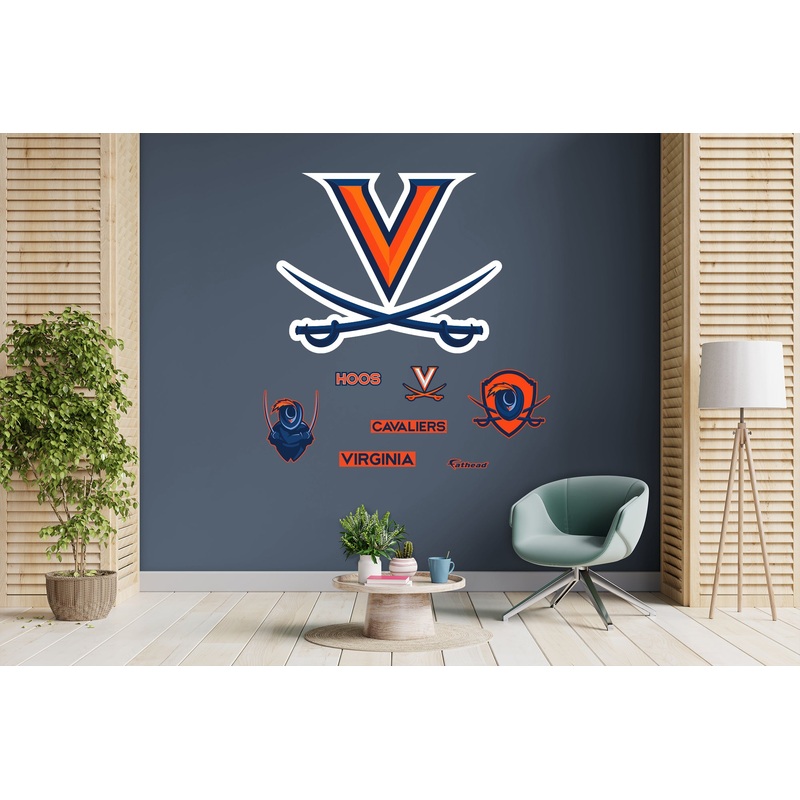 Virginia Cavaliers – RealBig Logo Collection – Official NCAA – Reusable Vinyl Wall Decals