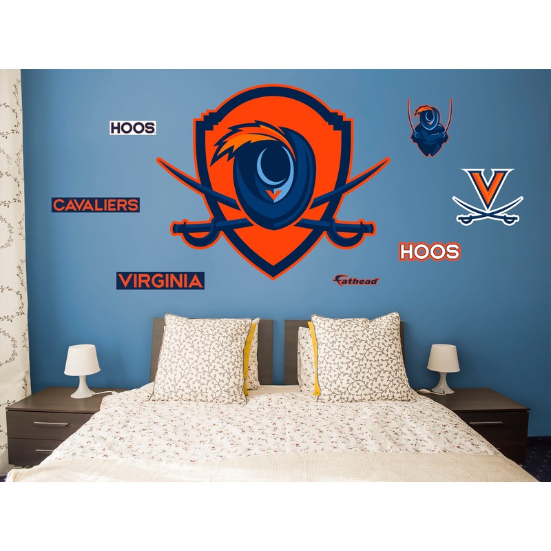 Virginia Cavaliers – RealBig Shield Logo Collection – Official NCAA – Reusable Vinyl Wall Decals