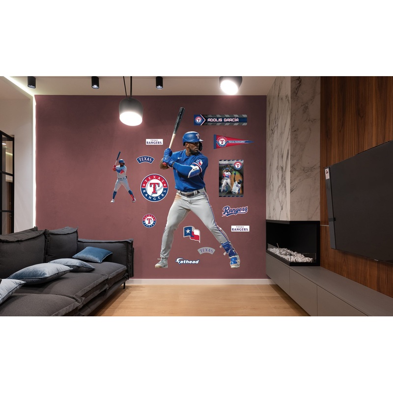 Adolis Garca – RealBig Collection – Official MLB – Texas Rangers – Reusable Vinyl Wall Decals #1