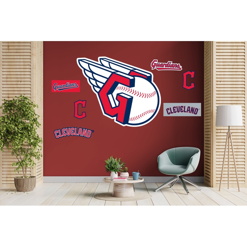 Cleveland Guardians – RealBig Logo Collection – Official MLB – Reusable Vinyl Wall Decals