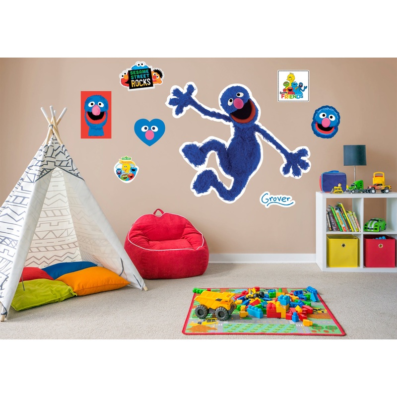 Grover – RealBig Collection – Official Sesame Street – Reusable Vinyl Wall Decals