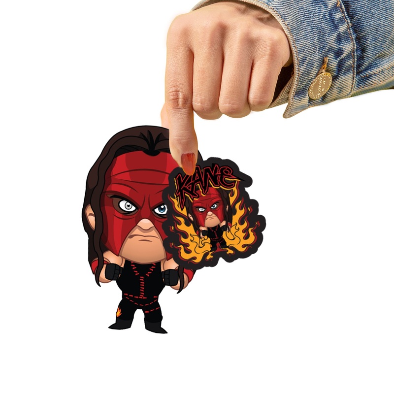 Kane – 5 Minis (Mixed Sizes) – Official WWE – Reusable Vinyl Decals