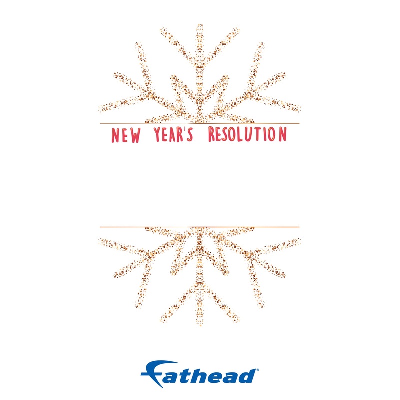 New Year: Big Snowflake Dry Erase – Removable Adhesive Decal