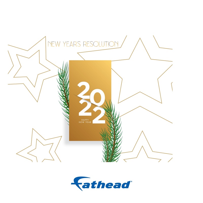 New Year: Few Branches Dry Erase – Removable Adhesive Decal