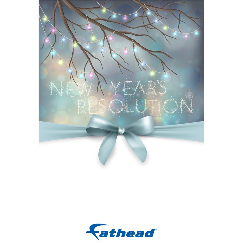 New Year: Lights in the Branch Dry Erase – Removable Adhesive Decal