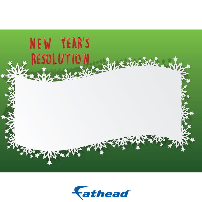 New Year: New Resolution Dry Erase – Removable Adhesive Decal