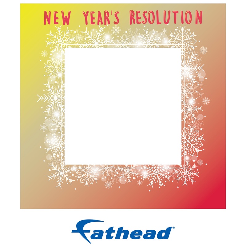 New Year: Snowflake Frame Dry Erase – Removable Adhesive Decal