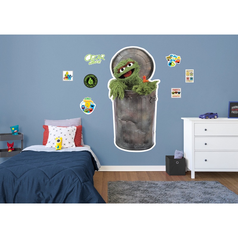 Oscar – RealBig Collection – Official Sesame Street – Reusable Vinyl Wall Decals