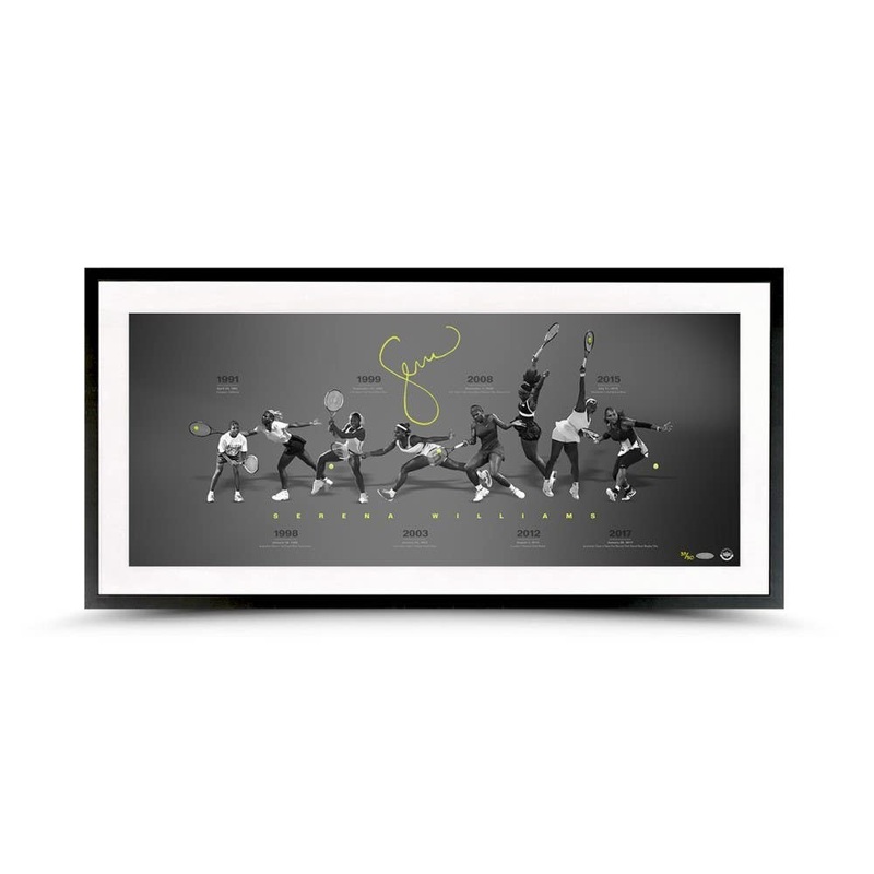 SERENA WILLIAMS HUMBLE BEGINNINGS 36×15 FRAMED LE:50