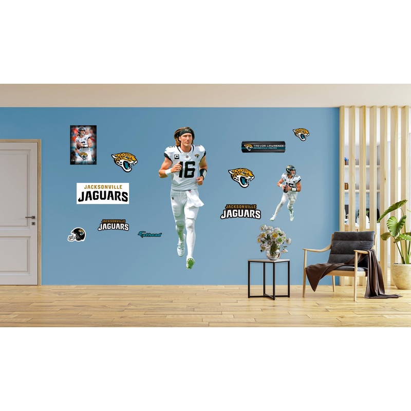 Trevor Lawrence Entrance – RealBig Collection – Official NFL – Jacksonville Jaguars – Reusable Vinyl Wall Decals